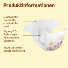 Scutece Ultra Dry de la Amazon, mărimea 3 (4-9 kg) - Cutie lunară, alb, 172 bucăți (2 pachete a câte 86) (Anterior sub marca Mama Bear, produs identic)
