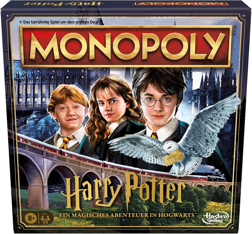 Joc de societate Monopoly Harry Potter Edition, joc de familie pentru 2 până la 6 jucători, cu vârsta de 8 ani și peste - versiune germană