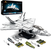 JMBricklayer F-22 Raptor Kampfjet-Bausteinset, Militärflugzeug-Spielzeug-Armee-Bausets, Spielzeuggeschenke für Kinder ab 14 Jahren, Erwachsene und Militärfans 60003