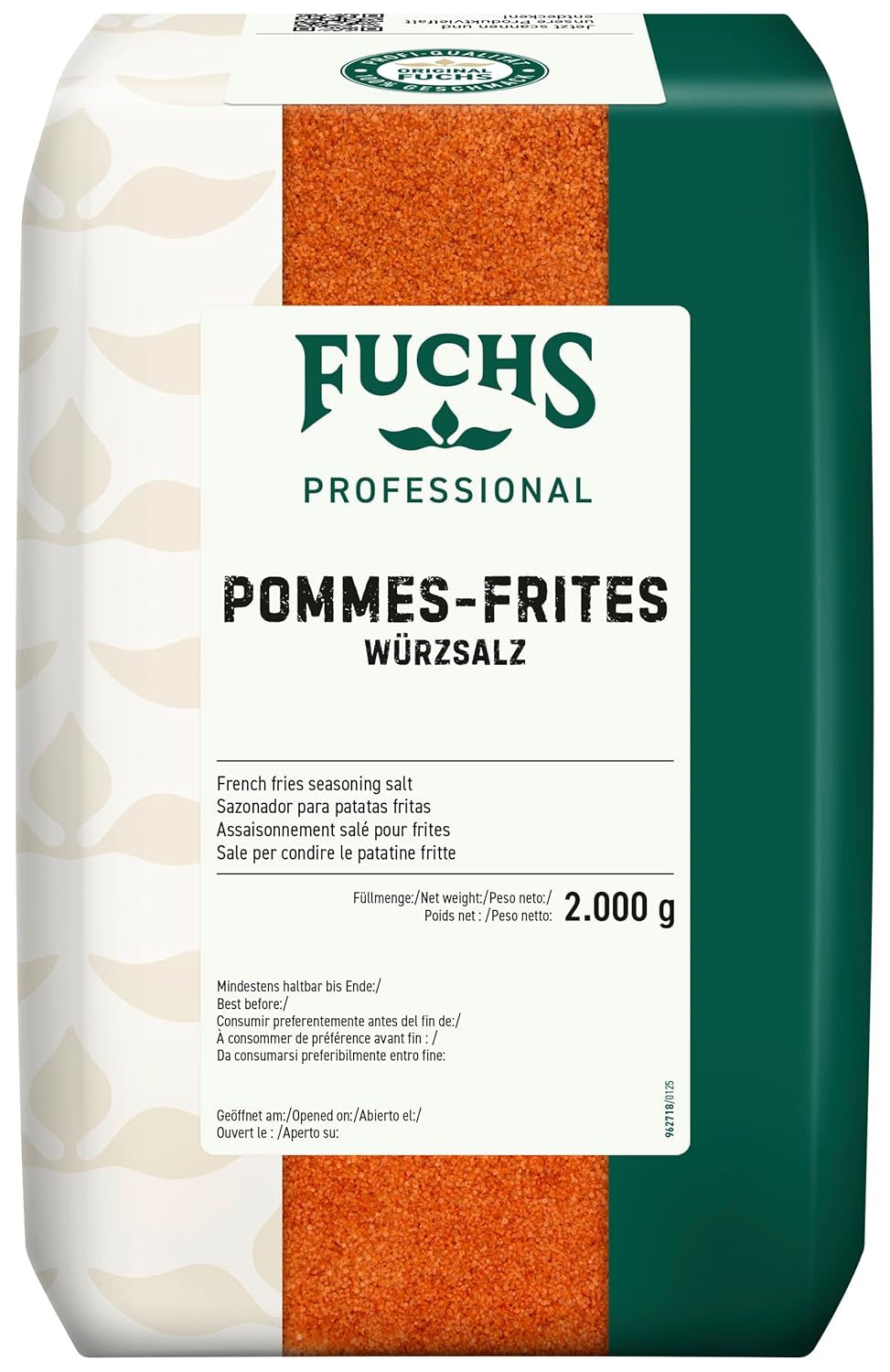 - Pommes-Frites-Würzsalz | Gewürz für Kartoffelgerichte wie Kroketten oder Bratkartoffeln | Qualità professionale per grossi verbi | Sacco riciclabile da 2 kg