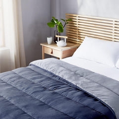 Pikolin Home - Plapumă reversibilă 300 G - Umplutură nordică bicoloră - Pentru pat 150 - Cosy, cald, respirabil, galben muștar, 240 X 220 Cm Plapumi si pilote Naty Shop