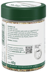 Fuchs Gewürze - Zwiebel rot geschnitten - Gewürz für Pürees, Salad oder Brotaufstriche - ingredienti naturali - 40 g in wiederverwendbarer, recyclebarer Dose