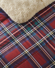 Night Lark accogliente coperta in pile Sherpa, classico tartan rosso, 9 Tog, lussuosa, soffice, spessa e reversibile, perfetta per divano, letto, divano. Ipoallergenico, lavabile in lavatrice, misura: letti e piumini Night Lark