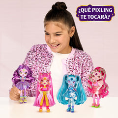 Păpuși Magice Pixlings, 4 Păpuși Asortate – 2 Noi – Păpușă de Modă 15 cm – Poțiuni Magice – Jucărie Secretă cu Poțiuni (MG101000)