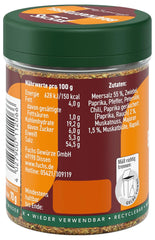 Fuchs Gourmet Selection Klassisch/Heimisch – Bratkartoffel Gewürzsalz, nachfüllbares Kartoffel Gewürz, Salz zum Würzen von Brat- & Ofenkartoffeln, Pommes Frites & Co, vegan, 70 g