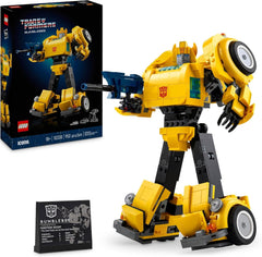 LEGO Icons Transformers Bumblebee, action figure robot da collezione per adulti, set da costruzione cinematografico per fan di fantascienza, trasformabile in un'auto, giocattolo avventuroso 10338 Set da costruzione Besuche den LEGO-Store Titolo predefinito
