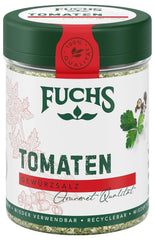 Fuchs Gewürze - Tomato Gewürz - Gewürzsalz für Tomatenbrot, Frühstücksei oder Steak - ingredienti naturali - 90 g in wiederverwendbarer, recyclebarer Dose