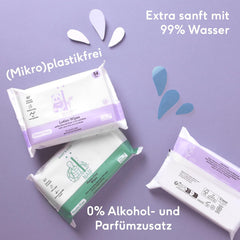 Naïf - Salviette umidificate senza plastica - 864 pezzi (16 confezioni da 54 salviette) - Cura il sedere, il corpo e il viso del bambino - 99% acqua - 0% profumo e alcool