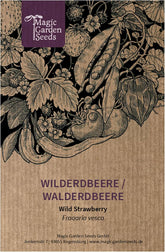 Magic Garden Seeds - Samentüte Wilderdbeere/Walderdbeere (Fragaria Vesca) - Ca. 300 Obstsamen - Aromatische, Alte Sorte - Obst Samen - Garten Geschenk