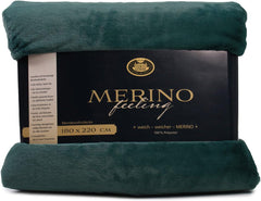 Gözze - Coperta Confortevole, Reversibile, Alta Densità 600 G/M², 150 X 200 Cm - Letti e Coperte Verde Scuro Besuche den Gözze-Store Verde Scuro 180 X 220 Cm