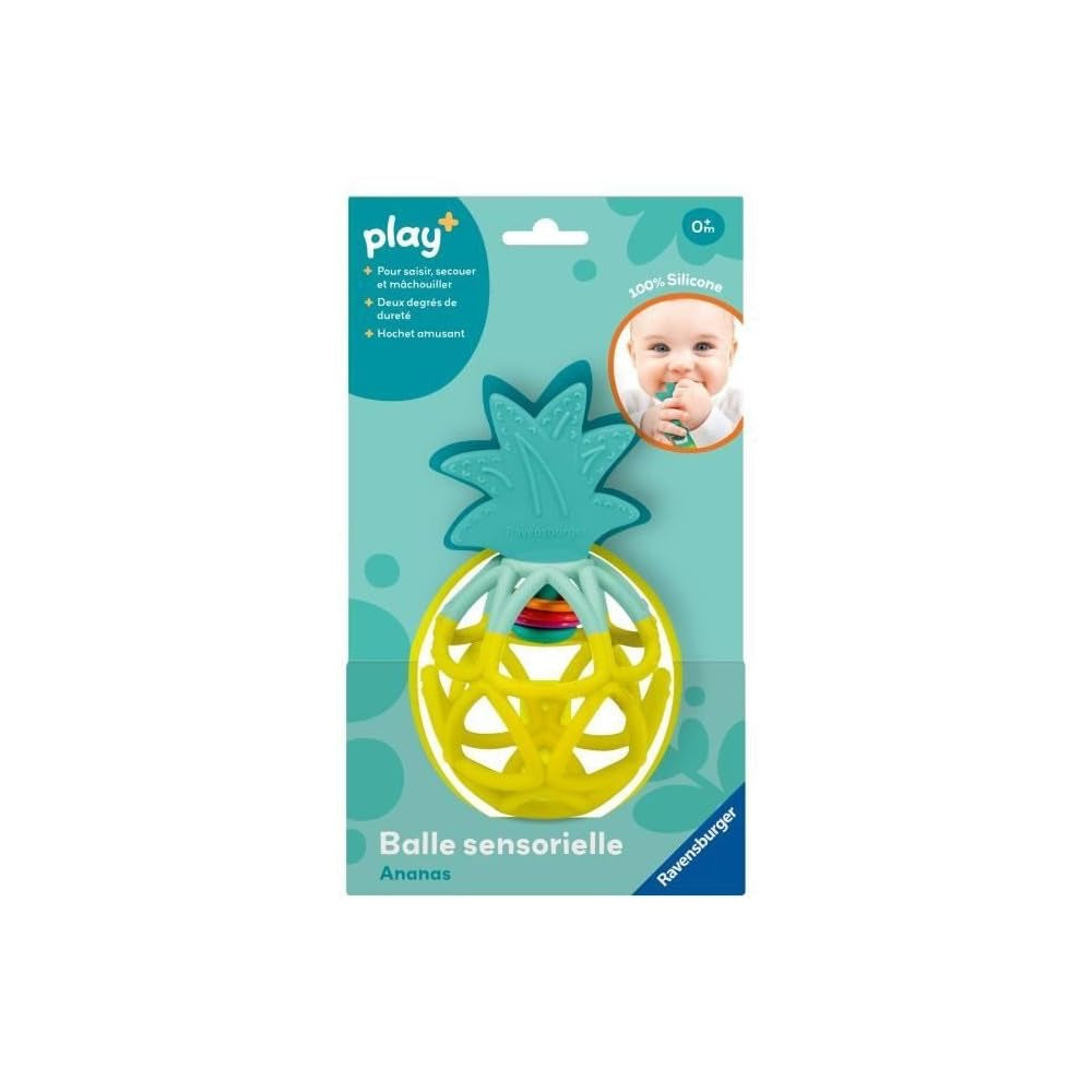 Ravensburger Play + 34013 Minge senzorială, ananas, jucărie pentru copii de la 6 luni, versiunea franceză Jucarii Bebe Naty Shop Titlu implicit