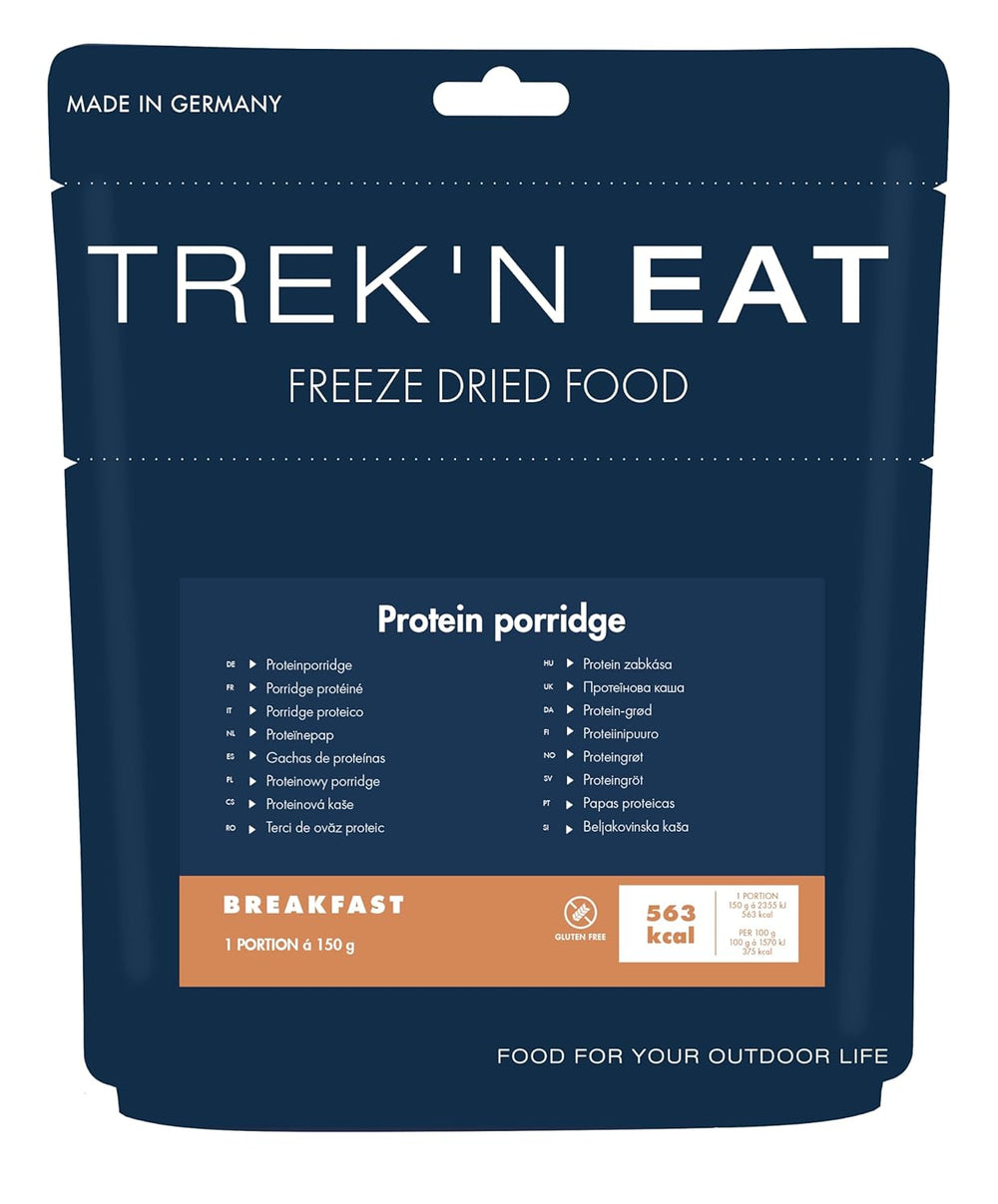 Porridge proteico Trek'n Eat – Colazione ad alto contenuto proteico per l'aria aperta | Tavolo liofilizzato per campeggio, escursionismo e spedizioni | Farcito, veloce da preparare, ideale per viaggiare