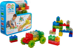 Jelly BLOX - Vehicle Kit, Bauspielzeug ab 2 Jahren, mit 35 Sensorische Bausteine, Konstruktion Spielzeug für Kinder, Sensory Play mit Spielsteinen
