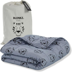 Coperta per neonati ponderata | 3,5Kg | 100X150Cm | Coperta terapeutica | Coperte ponderate | Coperta pesante (faccia di tigre blu, 3,5 Kg-100X150 Cm) BLENKZ Letti e Coperte. Faccia di tigre blu 3,5Kg-100X150 Cm