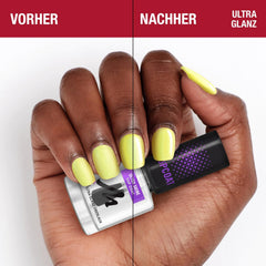 Manhattan Nail Top Coat Ultra Shine, top coat trasparente dal finish lucido per una manicure a lunga tenuta, 12 ml