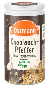 Ostmann Gewürze - Knoblauch & Pfeffer Gewürzzubereitung | Nachfüllbare & recyclebare Verpackung | 40 g in der Streudose