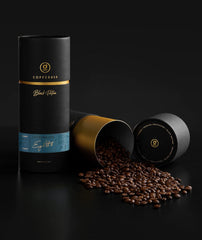Espresso Nr. 10 de la Coffee858 - Amestec de espresso puternic și picant, format din 70% boabe Arabica din Brazilia și 30% Robusta - Ambalaj de înaltă calitate (320g) - Cadou original