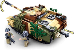 Seconda guerra mondiale - Deutscher Jagdpanzer (524 Teile), Spielset, Steckbausteine, mit Spielfigur, für Kinder ab 4 Jahren, Mehrfarbig