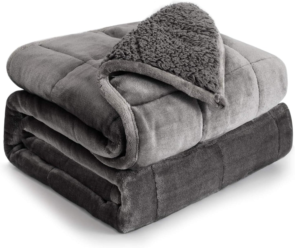 Coperta ponderata Cottonblue 6,8 kg Queen Size Flanella Shaggy Sherpa Coperta ponderata per adulti Comode coperte ponderate per piumini pesanti lenitivi e rilassanti 152,4 x 203,2 Naty Shop Grigio 60 x 80 15 libbre Trapunte e trapunte