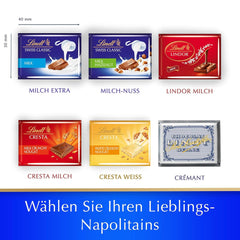 Scatola di cioccolatini Lindt Swiss Classic Collection | Barrette di cioccolato al latte | Mini barrette di cioccolato | 185 g | Regalo di cioccolato