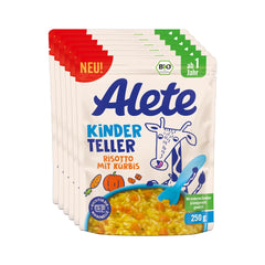 Alete Kinderteller Risotto alla zucca, da 1 anno, BIO, 250 g (confezione da 6)