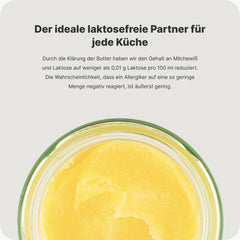 Vilgain Ghee Spray mit Avocadoöl | Laktosefrei, zum Kochen & Backen | Rauchpunkt 195°C, herzgesund, BRC-zertifiziert | Ideal für laktoseempfindliche Menschen | Geschmacks-Harmonie, 200ml