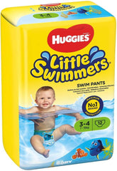 Pannolini da nuoto Huggies Little Swimmers, taglia 3-4, confezione da 12, 7-15 kg