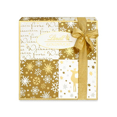 Cioccolata Lindt | Scatola di praline in pezzi d'oro | 180 g| 18 praline in 10 assortimenti come pregiato assortimento di praline, alcune con alcol | Confezione regalo premium con praline natalizie