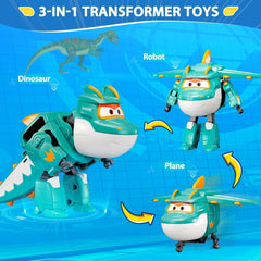 Super Wings EU770447 - Trasformare Tino & Pet, personaggio giocattolo trasformabile ca. 14,5 cm e animale domestico con un'altezza di ca. 4,3 cm, per bambini dai 3 anni in su Action figures Naty Shop