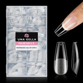 Tipuri de unghii balerină pentru unghii cu gel, 216 bucăți, 12 mărimi, tipuri de unghii cu gel moale, acoperire completă, set pentru extensii de unghii, semi-mate, DIY, artă acasă