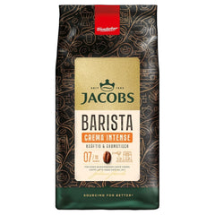Jacobs Barista Crema Intense Coffee Beans 1kg - Intense, ciocolată neagră și nuci pecan, boabe Arabica și Robusta Cafea Naty Shop 1 Kg Crema Intense