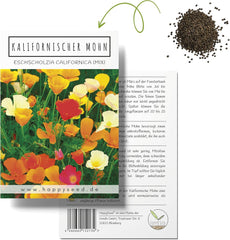 Mix di semi di papavero della California (Eschscholzia californica) - Bellissimi papaveri in fiore con un lungo periodo di fioritura per un prato fiorito colorato (papavero della California)