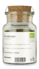 Ankerkraut BIO Origano, gerebeltes Küchen-Kraut, 15 g in vetro di sughero, Bio-Qualität zum selber Sürzen, Gewürz mediterranean Küche für Pizza & Pasta