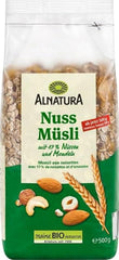 Muesli biologico con noci, 17% noci e mandorle, 0,5 kg