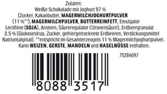 Iepuraș de Paște cu iaurt 75g – Iepuraș de ciocolată pentru Paște – Ciocolată albă cu iaurt și chipsuri fructate de căpșuni – Iepuraș de ciocolată pentru Paște și coș de Paște – Cadou de ciocolată – Cadou de Paște