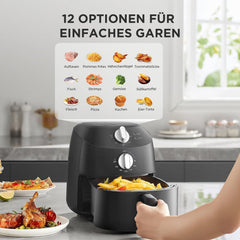 Midea Friggitrice ad aria calda 2L, 1150W Airfryer, senza olio, Friggitrice ad aria calda, Funzione di spegnimento automatico Elettrodomestici Naty Shop