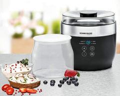 Borcan de schimb Rommelsbacher JG 1 pentru preparatorul de iaurt și cremă de brânză JG 80-1,2 litri, cu capac (pachet de 2) Cutii depozitare alimente Naty Shop