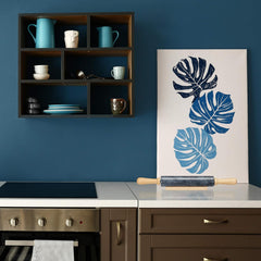 Relaxdays Nudelholz Marmor, Griffe aus Holz, Teigroller zum Kochen & Backen, mit Ablage, 48 cm, schwere Backrolle, bianco