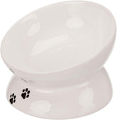 Stație de hrănire pentru pisici Trixie, ceramică, albă