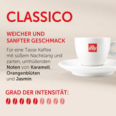 illy, Iperespresso Kapseln CLASSICO, 100 % Arabica mit Noten von Orangenblüten und Jasmin, Sanfter Geschmack und Süßer Nachgeschmack, 6 Packungen à 18 Kapseln (Insgesamt 108 Kapseln)