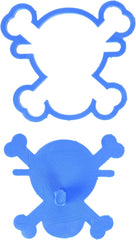 Formă de biscuiți tip „one piece”, plastic, albastră, 8 x 7 x 1,5 cm