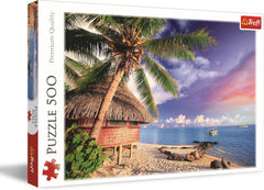 Trefl - Insula Bora-Bora - Puzzle 500 piese - Diy Puzzle cu vedere de vacanță, divertisment creativ, distracție, puzzle clasic pentru adulți și copii de la 10 ani în sus Puzzle Naty Shop Titlu implicit