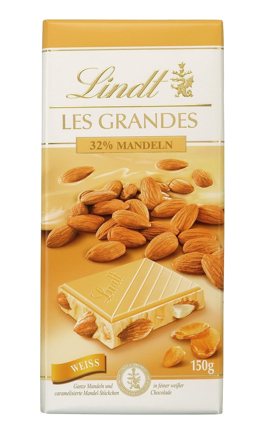 Lindt Chocolate Les Grandes Almond, 150 grammi Caramelle al cioccolato Naty Shop Titolo predefinito
