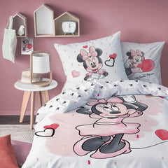 Minnie Mouse Bettwäsche Kinderbettwäsche 1 Kissenbezug 80X80 Cm + 1 Bettbezug 135X200 Cm 100% Baumwolle Naty Shop Titolo predefinito