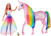 Barbie Dreamtopia Magical Magic Light Unicorn, cu 25+ lumini și sunet, incl. păpușă Barbie și unicorn, cadou pentru copii, jucărie de la 3 ani, GWM78 Papusi Naty Shop Singur Ambalaje durabile