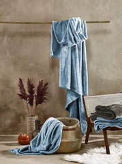 Comoda coperta, poliestere, blu, 150 X 200 Cm Letti e Coperte De Witte Lietaer