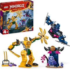 LEGO NINJAGO Mech da battaglia di Arin, giocattolo Ninja per bambini dai 4 anni in su Con personaggi Incl. IVA. Ontano con mini katana, action figure e mech, piccolo regalo per ragazzi e ragazze 71804 Set da costruzione Besuche den LEGO-Store Single
