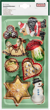 Forme de biscuiți originale Kaiser de Crăciun, set de 9 piese, pentru decuparea fursecurilor, biscuiților și fondantului.