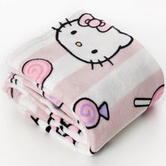Copriletto Hello Kitty, rosa, morbida coperta 130X170Cm, copriletto copriletto o copridivano in microfibra. Qualità con certificato Oekotex, Letti e coperte Sanrio Besuche den Kanguru-Store