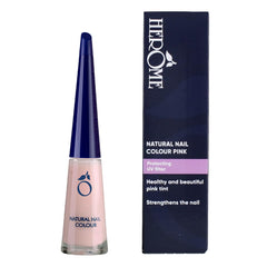 Smalto rosa naturale Herome con effetto rinforzante - Smalto adatto per la french manicure - Rinforzante per unghie dal fresco colore rosa - 10ml.